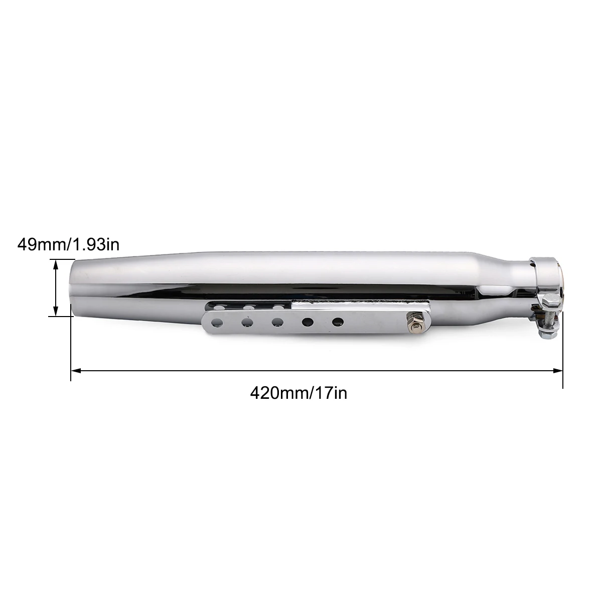 

Universal 17'' Motorcycle Exhaust Muffler Pipe Tip Retro Vintage Rear Pipe Tube Exhause Silencer For Harley Bobbers Cafe Racer