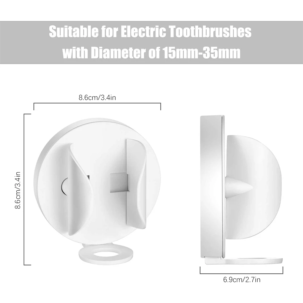 

Electric Toothbrush Holder Wall-Mounted Space-Saving Bathroom Storage Stand Elastic Protect Keep Dry Traceless Tooth Brush Base