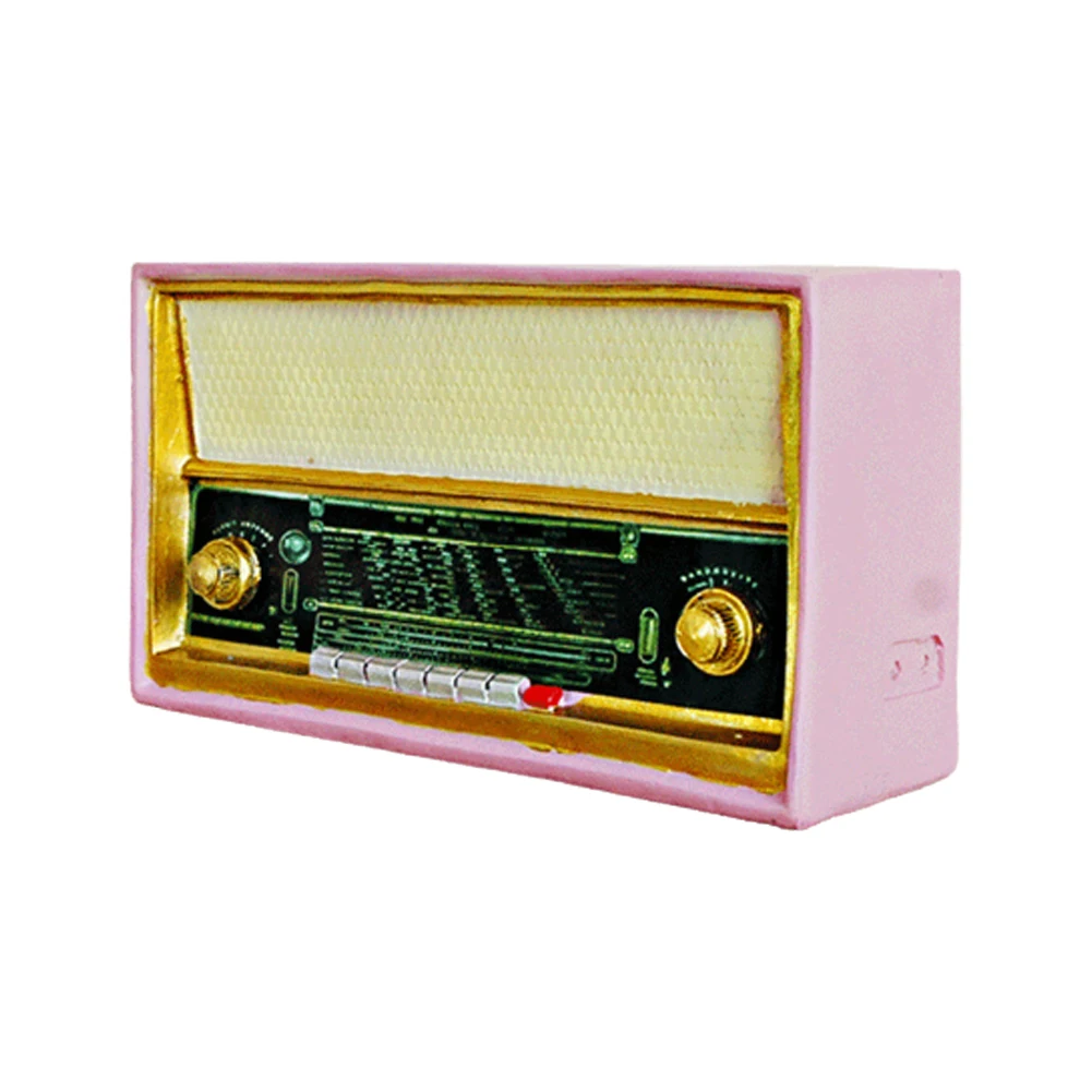 

Old Retro Resin Radio Ornaments Vintage Decoration Living Room Bedroom Ornaments Retro Radio Model Crafts Home Furnishing Decor