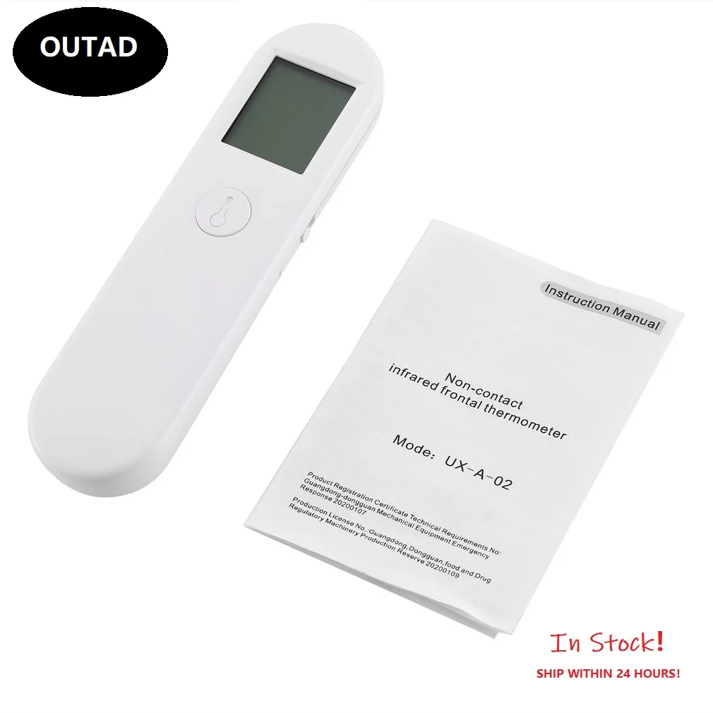 

Цифровой бесконтактный термометр OUTAD, ручной инфракрасный градусник для измерения температуры лба, с цветной подсветкой, для детей и взросл...