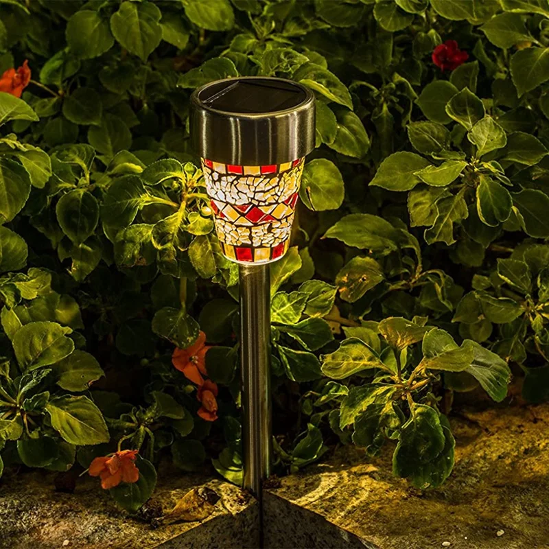 6 шт. в упаковке солнечные садовые светильники наружное декоративное мозаичное