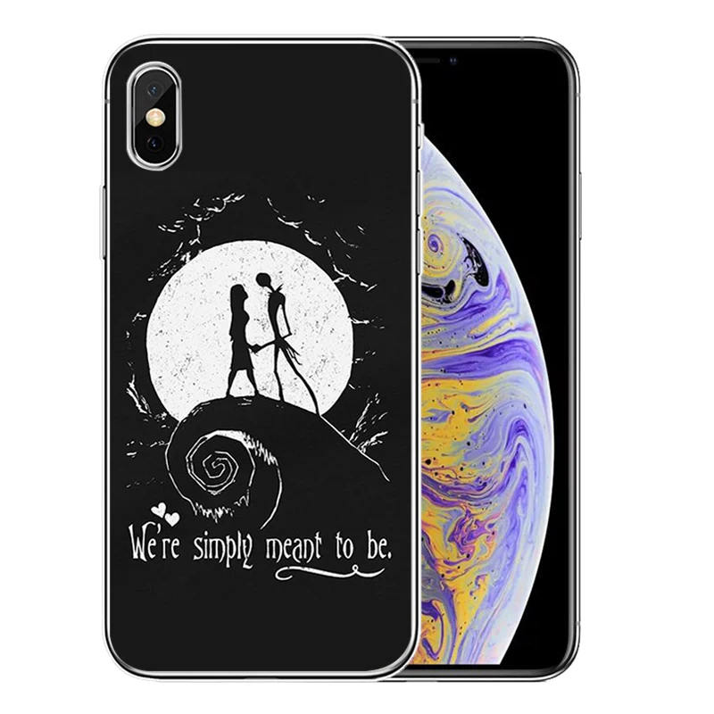 Забавный силиконовый чехол для телефона Jack Skellington на Хэллоуин iphone 11 Pro MAX 5 6 7 8 9 10 X XS