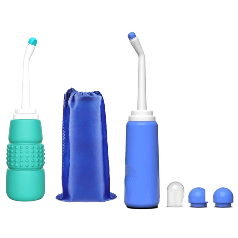 

2 Set Handheld Washing Pregnant Sprayer Bidet Long Nozzle Baby Large Capacity Toilet Personal Cleaner, 500ML & ​350ML