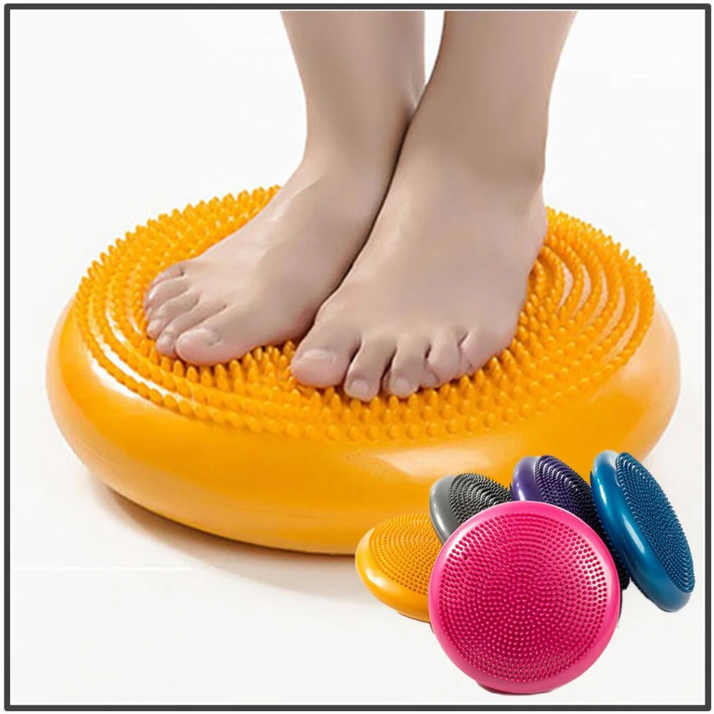 

Large Size 34cm PVC Yoga massage cushion mat balancing wheel cushiest pad riot thickening yoga balancing Balance fitness gear