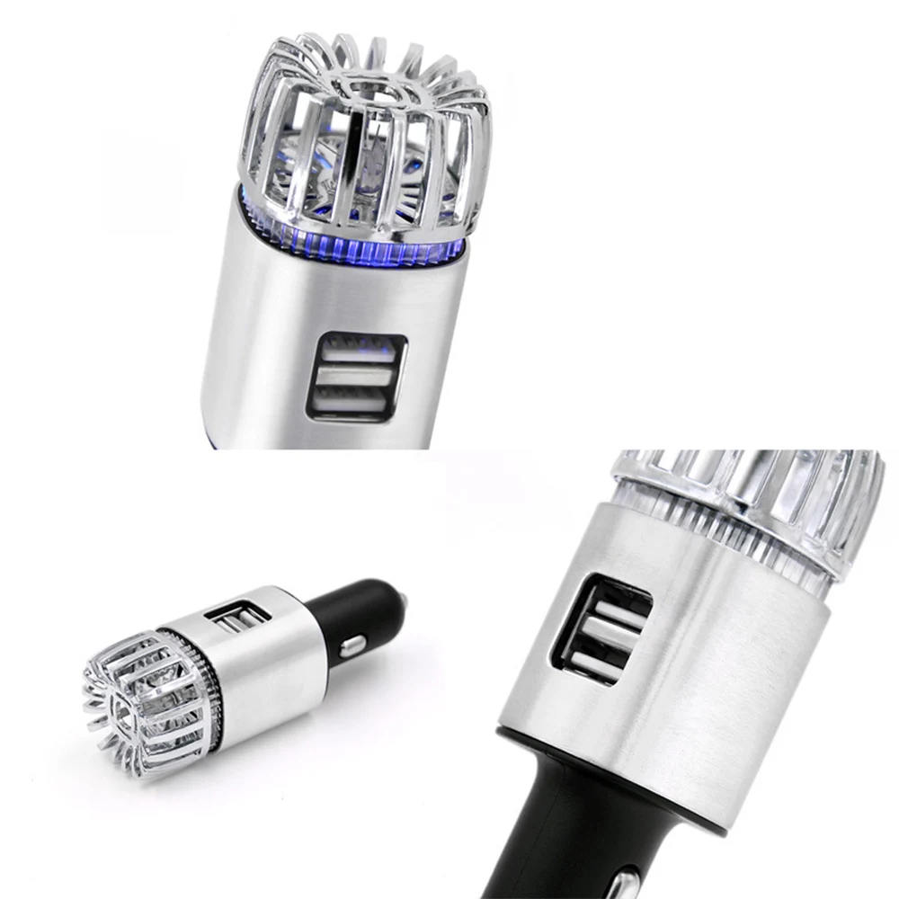 Стерилизация автомобильный очиститель воздуха 5V 2A двойной USB прикуриватель