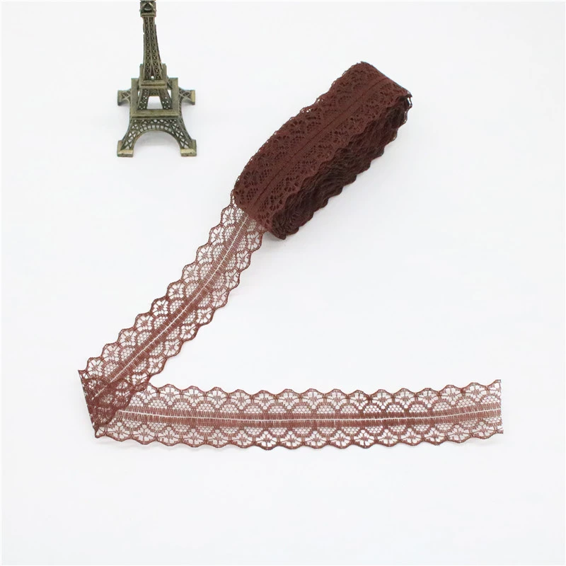 10 ярдов/лот кружево лента тесьма Ширина 28 мм черный белый цвет кружевной отделкой