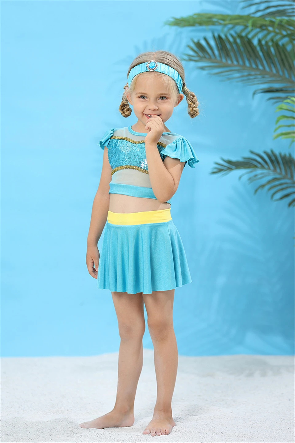 Купальник для девочек Белоснежка Эльза Анна бикини Золушка Аврора Белль