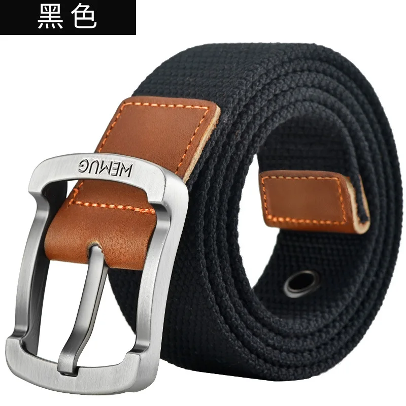 

Canvas Belt Men's Ladies Belt Casual Belts With Korean Students Needle Buckle Youth Military Training Cassette Outdoor