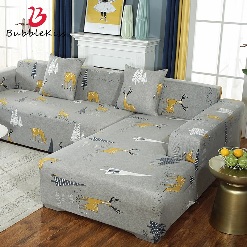 

Bubble Kiss Corner Couch Cover Printed Sectional Sofa Covers For Living Room Furniture Slipcover Home Decor Stretch Sofa Cover