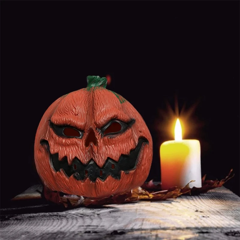 

Halloween Scary Pumpkin Head Cosplay Latex Mask Headgear Ghost Mask Carnival Party Decoration Props Masquerade Costumes 2022