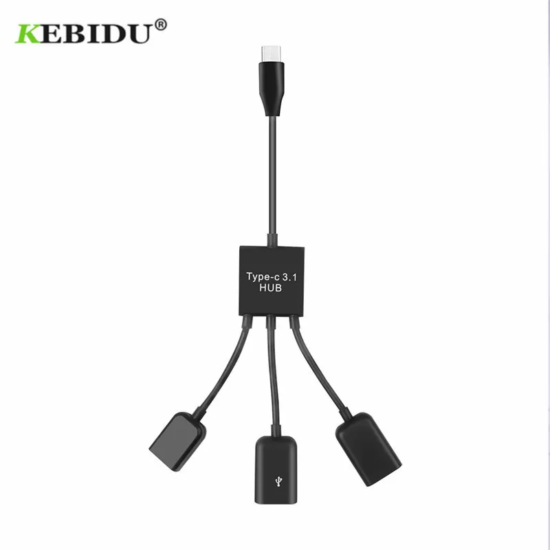 Адаптер питания KEBIDU USB Type C зарядный концентратор кабельный разъем 3 1 Тип для