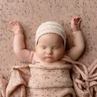 Фон для фотосъемки новорожденных, однотонный тканевый реквизит для детской фотосъемки