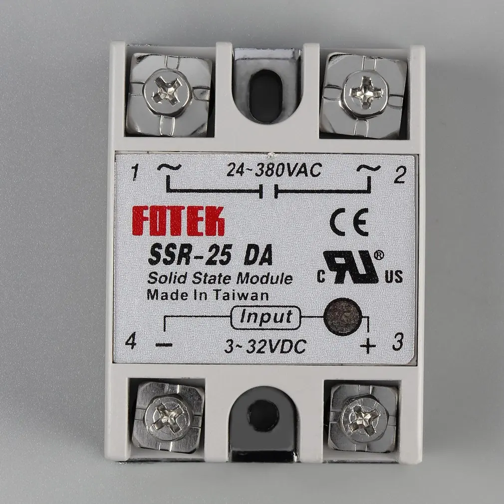 Твердотельный релейный модуль SSR 25DA 25A /250V 3 32V DC вход 24 380VAC выход|Реле| |