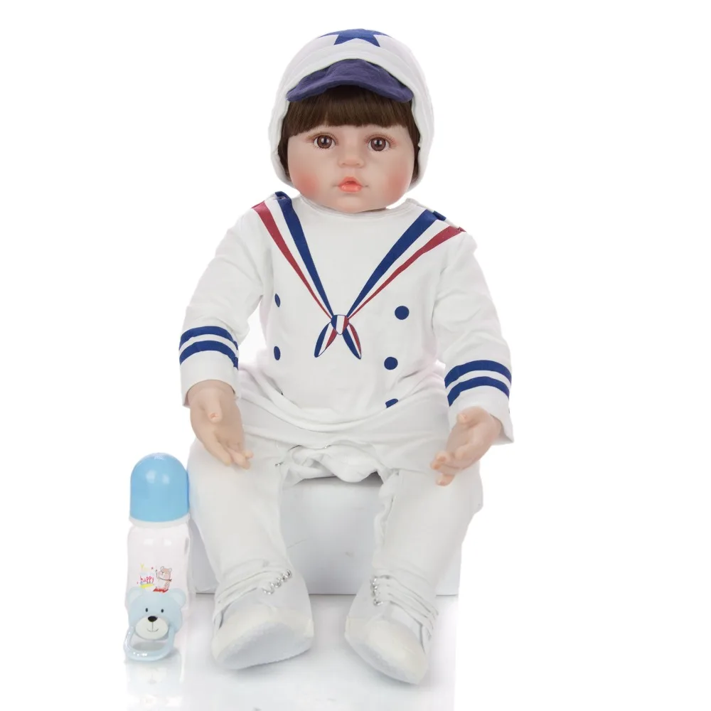 60 см реалистичный новорожденный малыш мягкий силиконовый винил Детская кукла