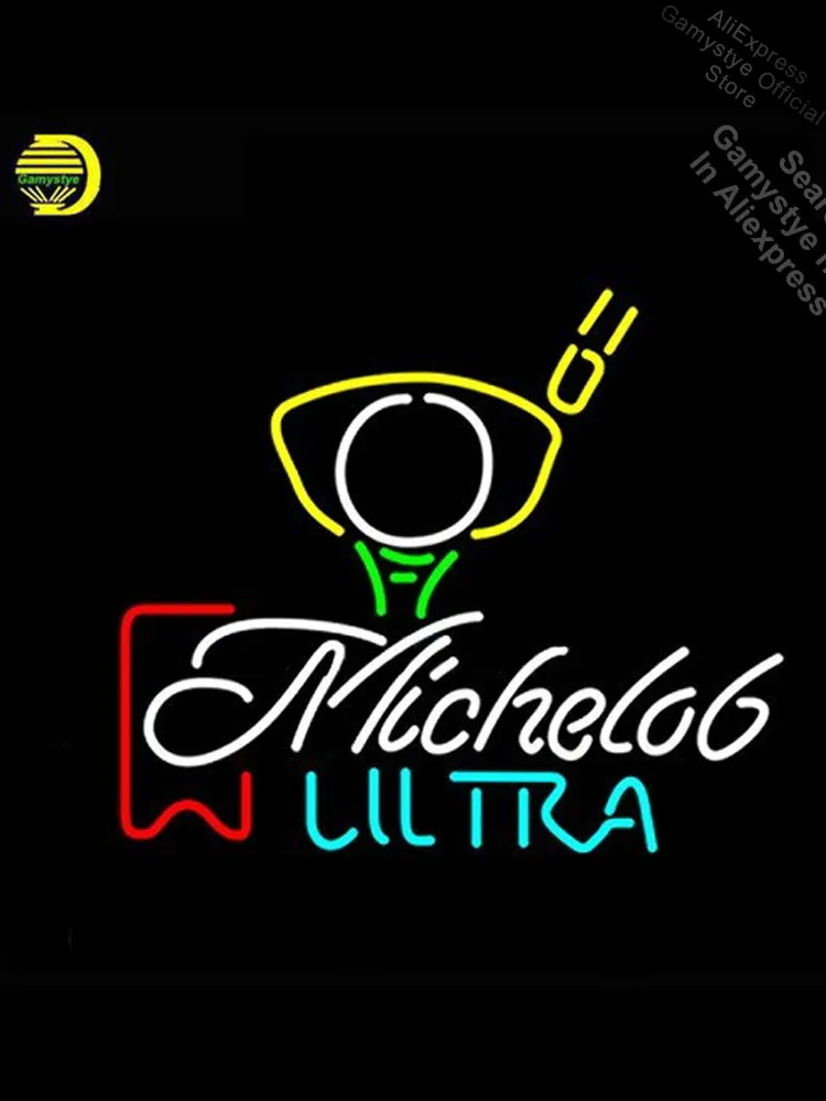 Неоновая вывеска для Michelob ультра неоновые лампы ручной работы стекло Letrero