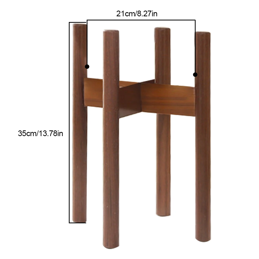 

Beech Flower Pot Stand Walnut Wooden Planter Holder Balcony Desktop Mini Flower Pot Tray For Home Garden Decoration