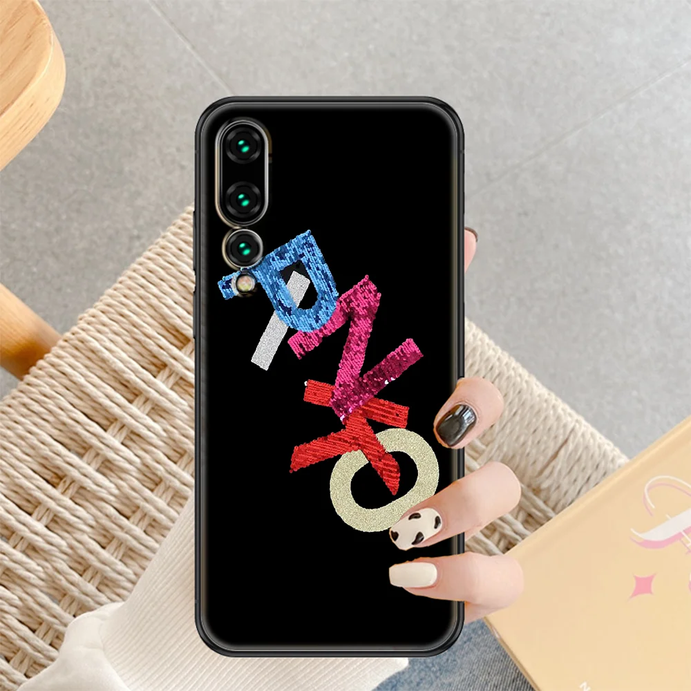 

fashion Brand PINKOes Phone case For Huawei Honor 6 7 8 9 10 10i 20 A C X Lite Pro Play black 3D shell luxury hoesjes silicone