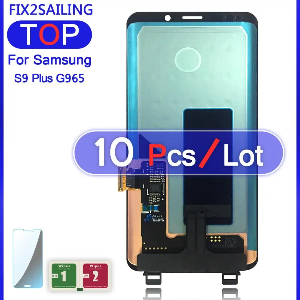 ЖК дисплей для Samsung Galaxy S9 + s9 plus g965 g965f Super AMOLED сенсорный экран в сборе запасные