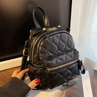 new lattice women backpack luxury brand pu leather high quality ins popular school bag for girl designer travel bags