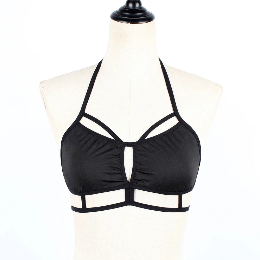 Женский сексуальный бюстгальтер Короткие топы Фетиш Готическая пентаграмма