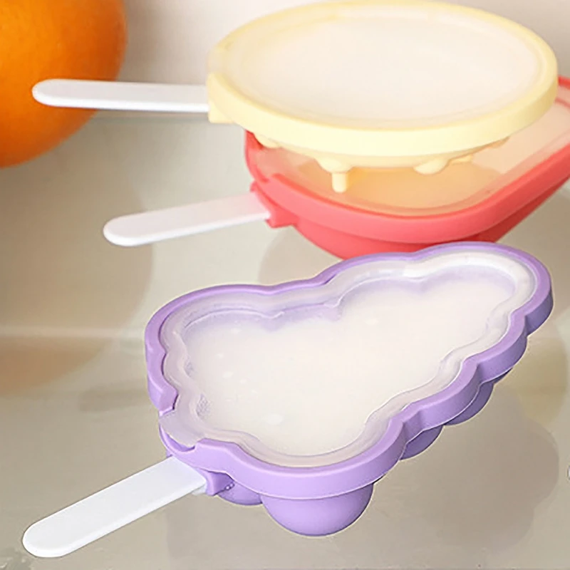 

2 Piece Silicone Molds Ice Cube Popsicle Maker DIY Homemade Freezer Ice Lolly Mould Home Kitchen Accessories Dropshipping Top