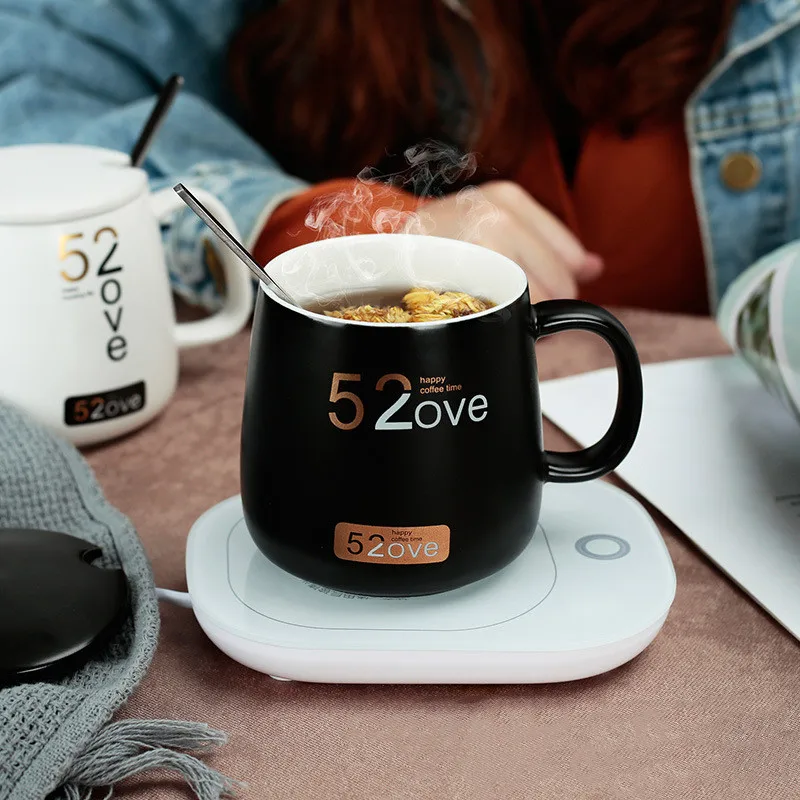 220 В керамический многоразовый Coaster коврик кружки согревающий молочный кофе