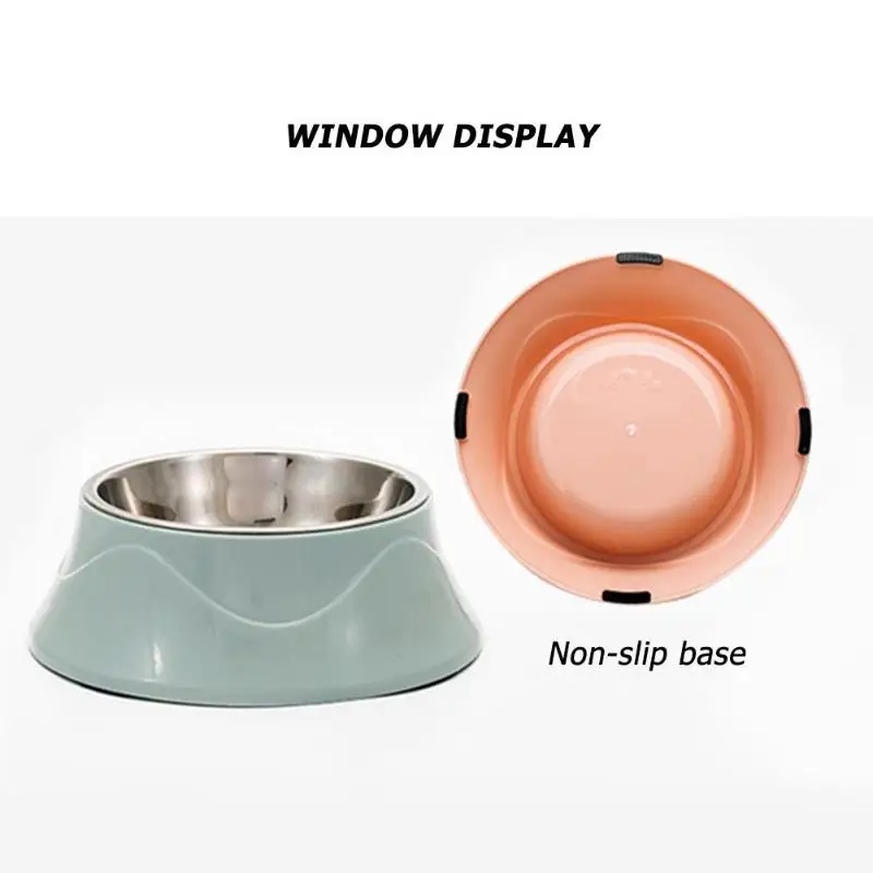 Stainless Steel Non-Slip Double Dog Bowls Food Drinking Water Feeder Pets Supply Dog Pet Feeding Bowl Supplies