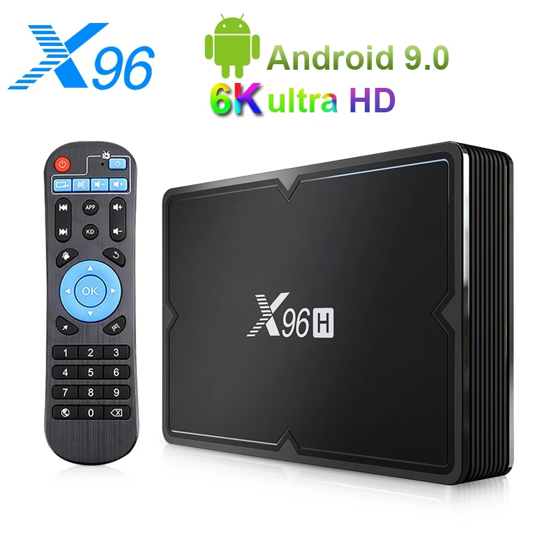 

Приставка Смарт-ТВ X96H, Android 9,0, 4 ядра, 4 + 32/64 ГБ, 2,4 ГГц