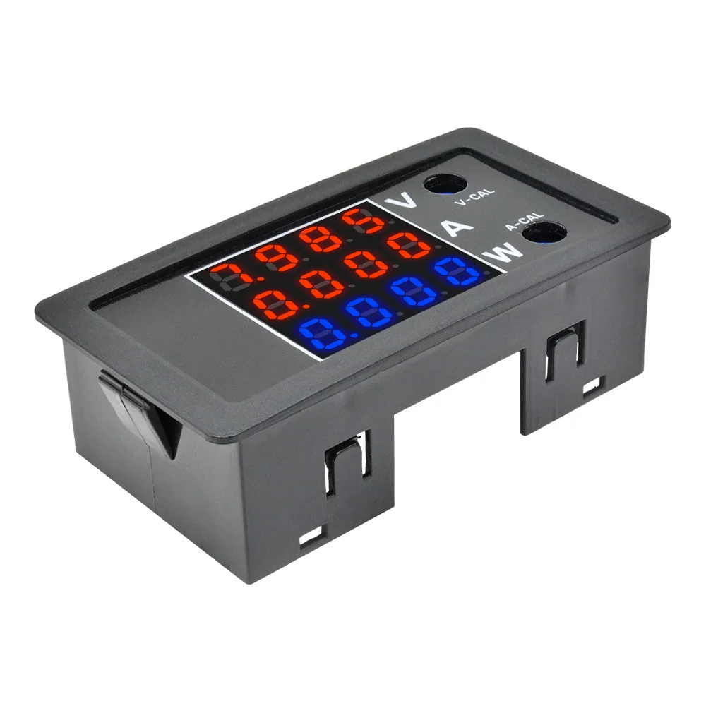 DC 0-100V 10A 1000W цифровой светодиодный Вольтметр Амперметр ваттметр Напряжение ток Питание энергии метр тестер с ЖК-экраном звуковой сигнал тревоги монитор