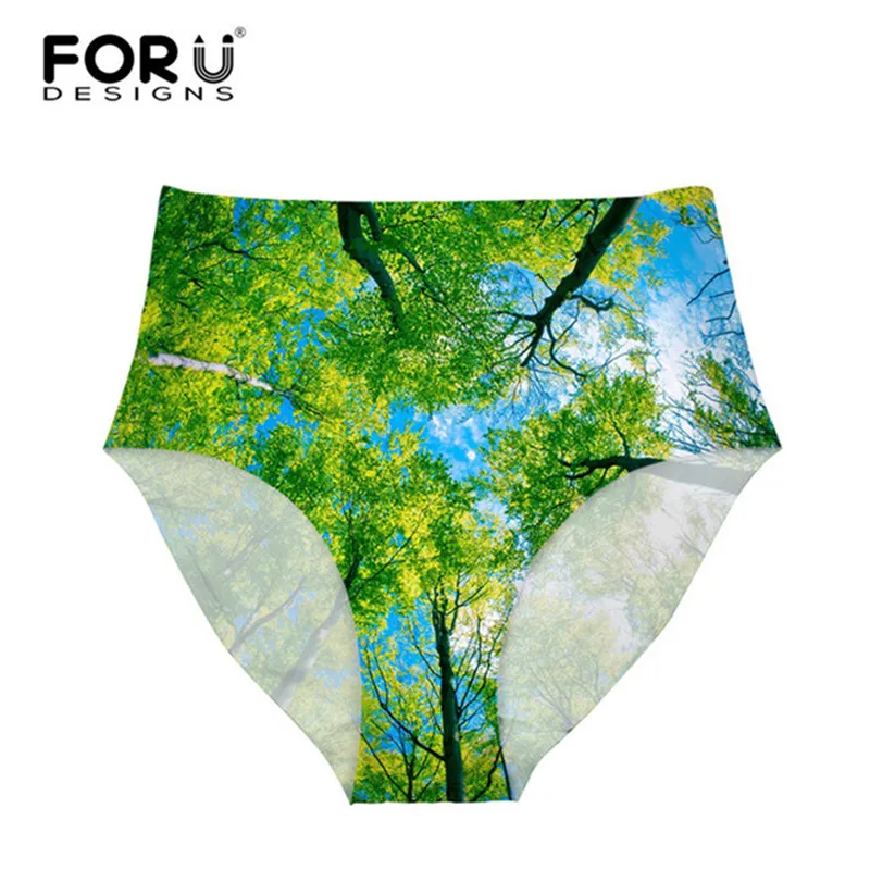 FORUDESIGNS 3D Цветочные листья ультратонкие бесшовные модальные трусики женские