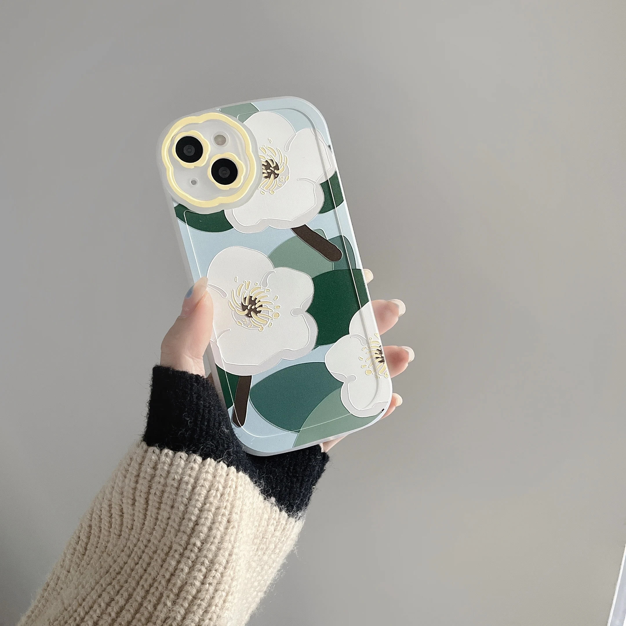 Fashion Cool Lotus Flowers Phone Case For iPhone 11 12 13 Pro XS Max X XR 7 8 Plus Lovely Camera Protect Silicone Back Cover |