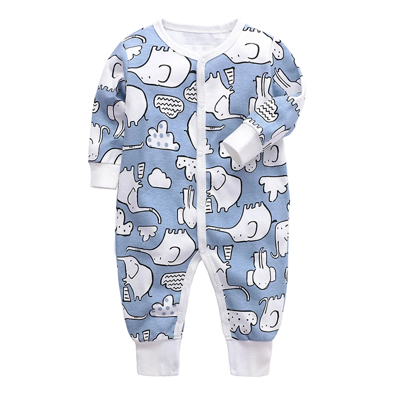 High Quality Soft Newborn Clothing Baby Rompers Cartoon printing 100% Cotton Long Sleeve Infant Pajamas Kids |