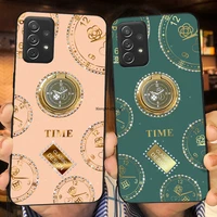luxury clock style diamond case for huawei p30 p20 p40 mate 20 30 mate 40 pro cover with finger ring for huawei y9 prime 2019