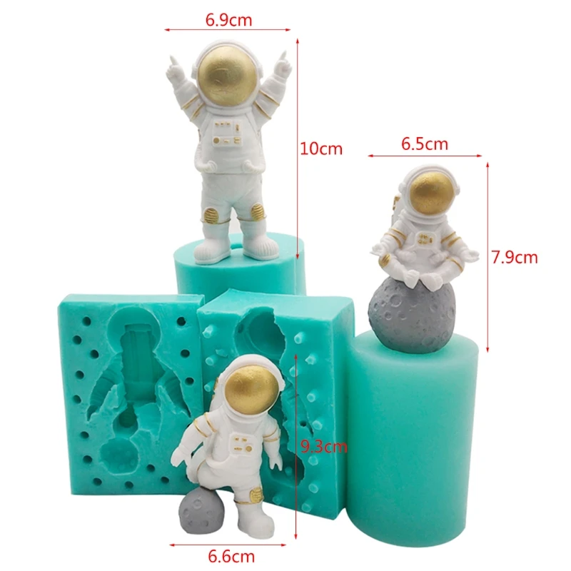 

3D Astronaut Silicone Mold Clay Soap Epoxy Mould DIY Cake Chocolate Dessert Fondant Decorating Tools Baking Supplies