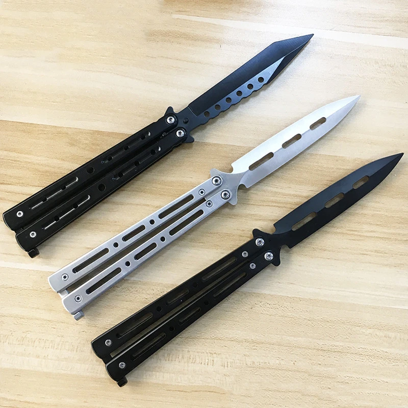 Новый складной нож-бабочка портативный полностью стальной Многофункциональный