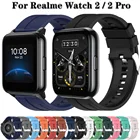 Ремешок силиконовый для Realme Watch 2  2 Pro, быстросъемный браслет для наручных часов, 22 мм