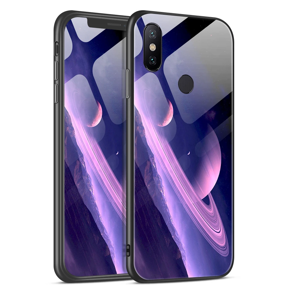W365 Чехол из закаленного стекла для Xiao mi A1 A2 A2Lite Edge Cover для Xiaomi mi 6 6X для задней крышки, Твердый чехол с полной защитой звездного цвета - Цвет: W365