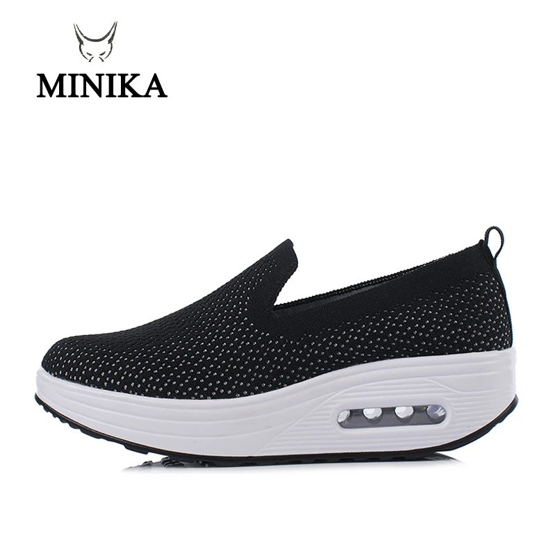 Minika; сезон лето; коллекция года; Новое поступление; Лоферы без шнуровки; обувь для женщин и девушек; дышащая обувь для танцев; визуально увеличивающая рост обувь для прогулок