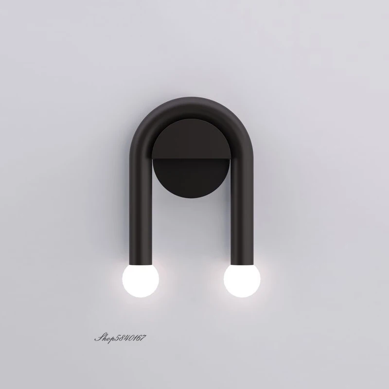 

Nordic Simple Wall Lamp Black Iron Designer Wall Sconce for Living Room Bedroom Beside Lamp Decor Foyer Creative Led Wall Lights