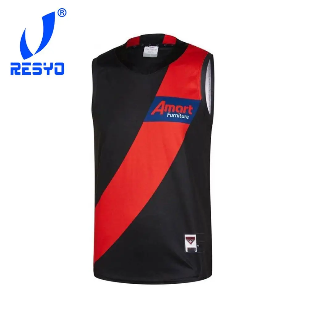 

RESYO для Essendon2019 Мужская Домашняя футболка для регби Guernsey Спортивная футболка S-5XL