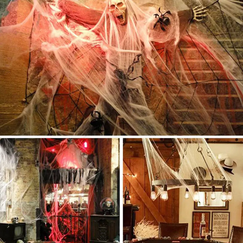Страшный реквизит 2 шт. паук сетка для украшения дома с привидениями украшение