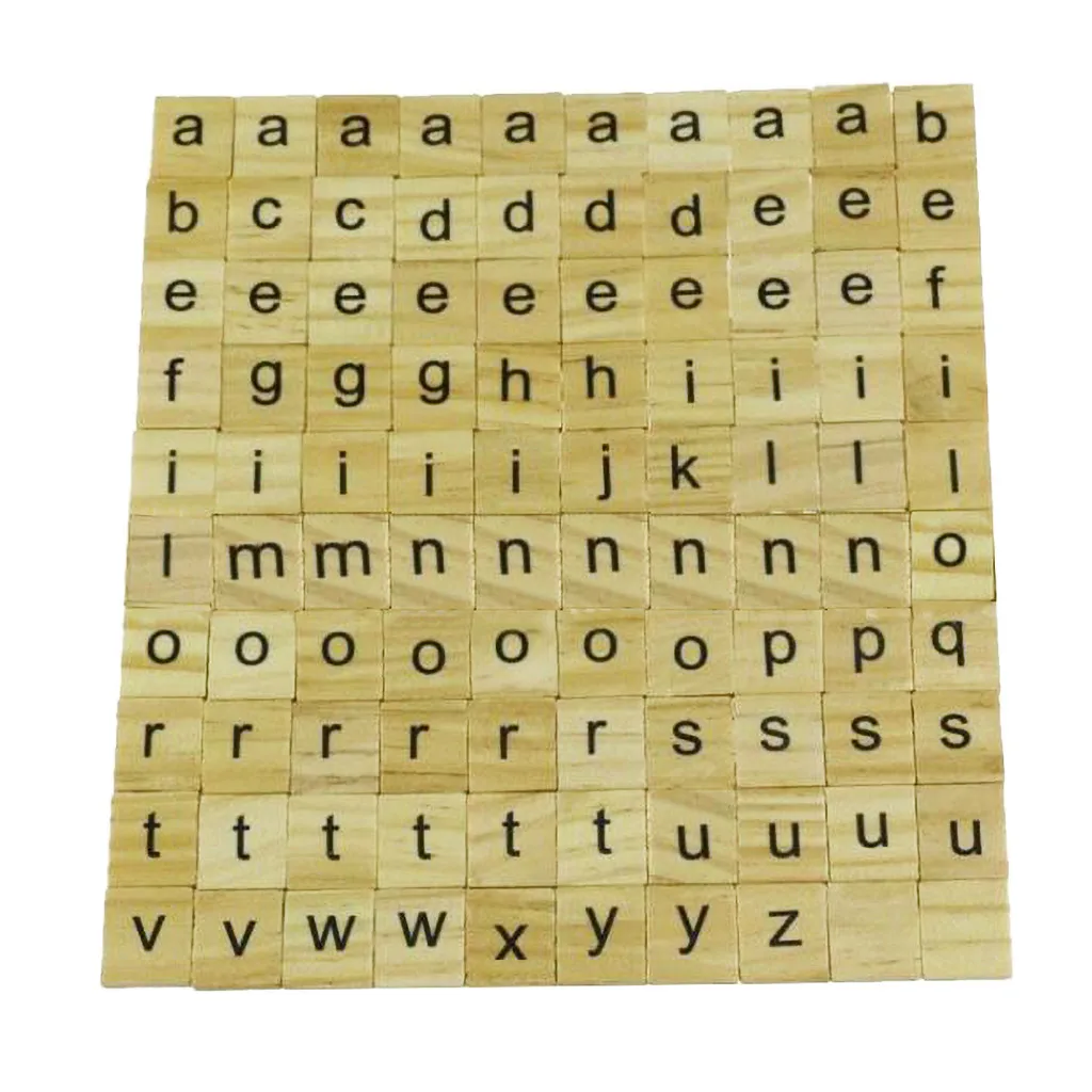 100 деревянные плитки Scrabble черные буквы цифры для рукоделия алфавиты детей