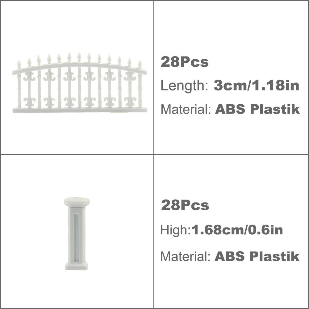 Модель железной дороги 1 метр масштаб 1:160 белая архитектурная стена забора LG20003 |