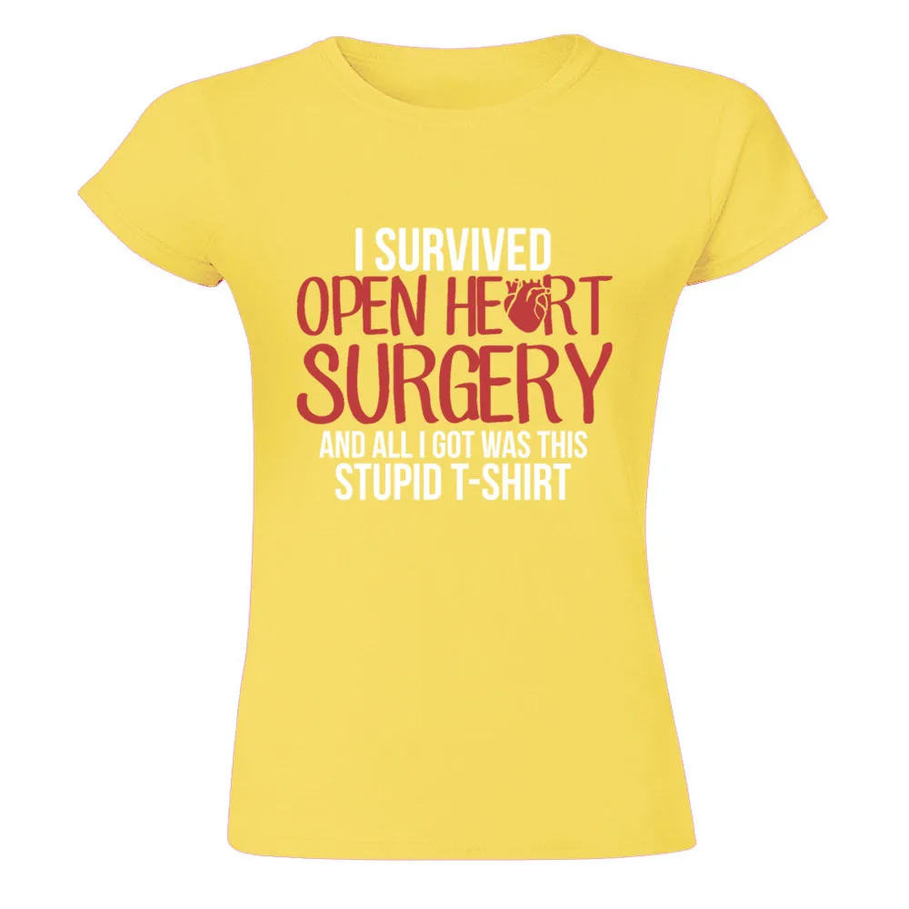 Забавная футболка с открытым сердцем и хирургией Хлопковая весенняя стандартная