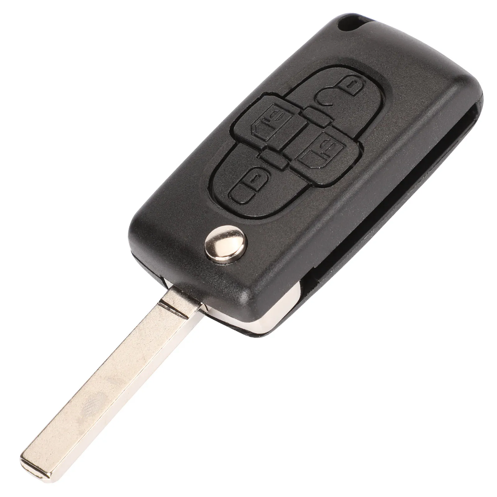 jingyuqin 4 Button VA2/HU83 Flip Folding Remote Fob Key Shell Case For Citroen C8 Peugeot 1007 Replacement Cover Blank | Автомобили и
