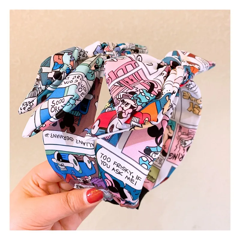 Sunchies Микки Минни повязки для волос мультфильм женщин тюрбан широкий обруч