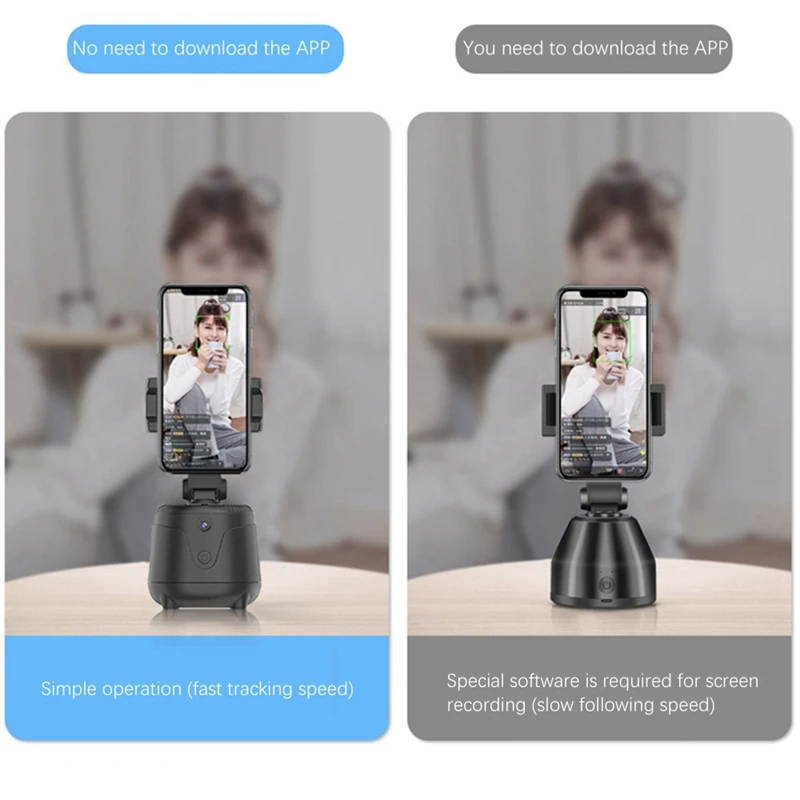 Phone Follower Gimbal 360° Face Tracking No Need to Download APP Rotating | Электроника
