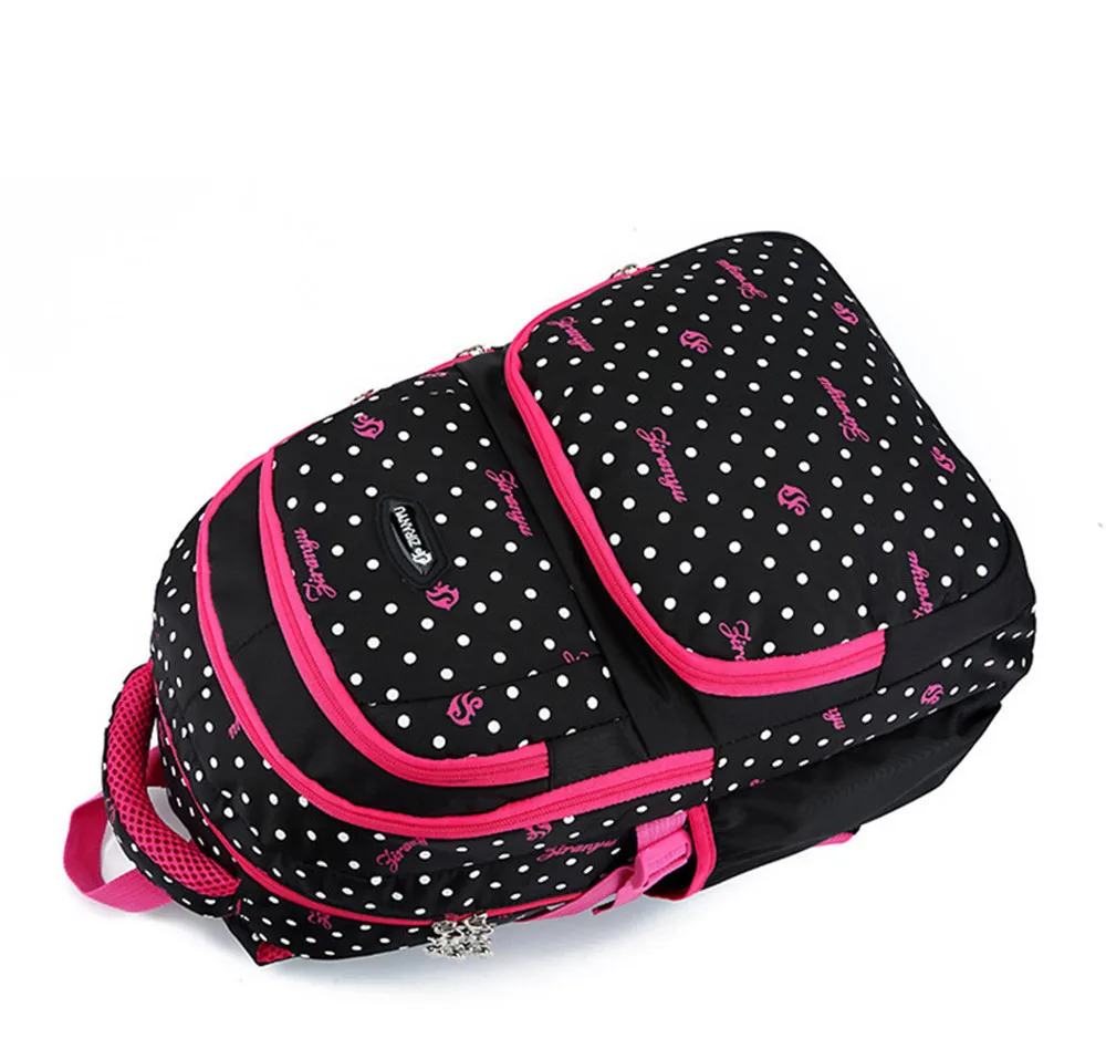 School Backpack Schoolbag Polyester Fashion dots Newest Bags For Teenage Girls and Boys High Quality Backpacks Kids Baby's Bags