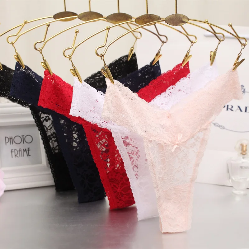 

New Lace Women's Underwear Large Sexy Women's T-pants Transparent Lace Sexy Underwear Women's Panties