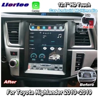 for toyota highlander 2013 2019 car radio android multimedia player carplay gps navi maps no cd dvd 12 1 hd vertical screen